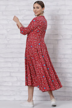 Maroon Straight Kurta image number 4